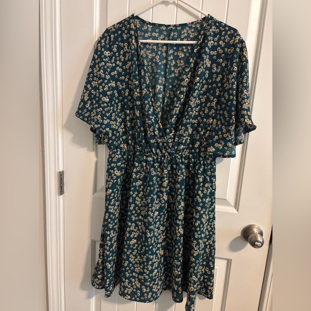 Floral green Dress